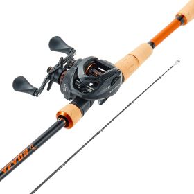 Rod and Fishing Reel Combo, IM7 Carbon Fiber Baitcasting Rod and Reel Combo, Bass Fishing Pole with 7+1 BB System, 7.0:1 Gear Ratio, Cork Handle