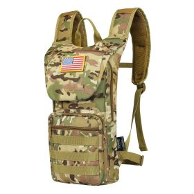 Hydration Backpack, Water Backpack with 3L TPU Water Bladder, Tactical Molle Hiking Hydration Pack with Storage for Men Women