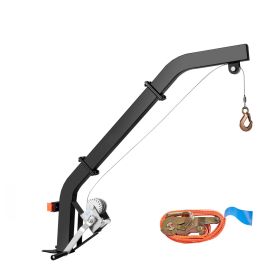 Tree Mounted Deer Hoist, 353 lbs Load Capacity, Hunting Game Hoist Winch Lift with Ratchet Strap, Heavy Duty Deer Hanger for Skinning, Cleaning