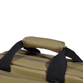 Range Bag for 2 Pistols, Tactical Gun Bag with 2 Built-in Removable Pistol Bags & 6 Detachable Magazines, Gun Range Bag for Outdoor Hunting Shoot (product color: Brown, Item Size: 33 x 20 x 23 cm)